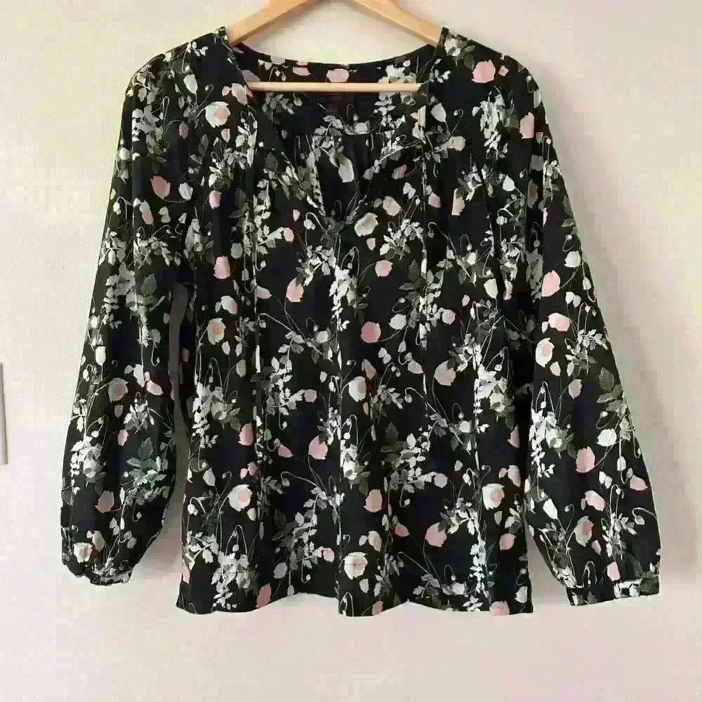 J.Crew Peasant Top‎ in Liberty of London Poppy Dream Size S